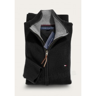 TOMMY HILFIGER SWETER MESKI NA ZAMEK_FULL ZIP CZARNY